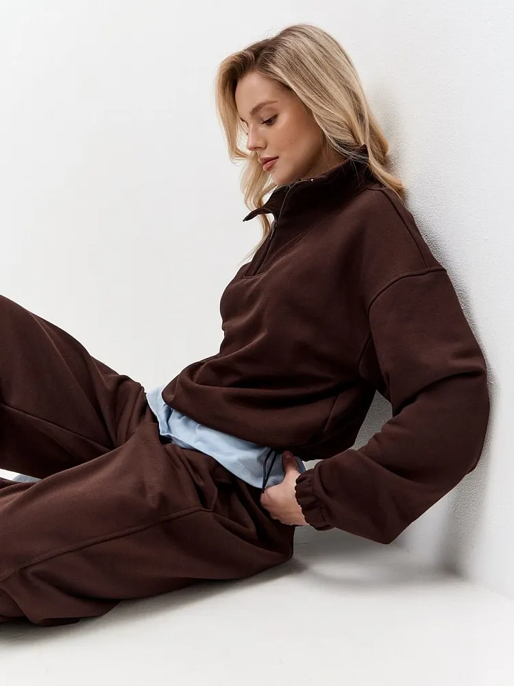 Толстовка Мечтай Темно-коричневый L, M, S, XL, XS